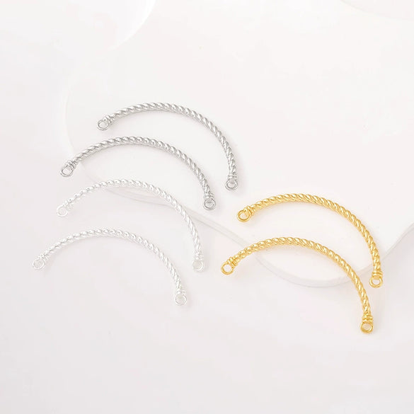 Alloy Jewelry Handmade Electroplating Versatile Geometric Twist Half Glow Bracelet