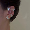 Alloy Jewelry Microinlay Butterfly Women's Ear Clip And Ear Hanging Earrings Without Ear Holes