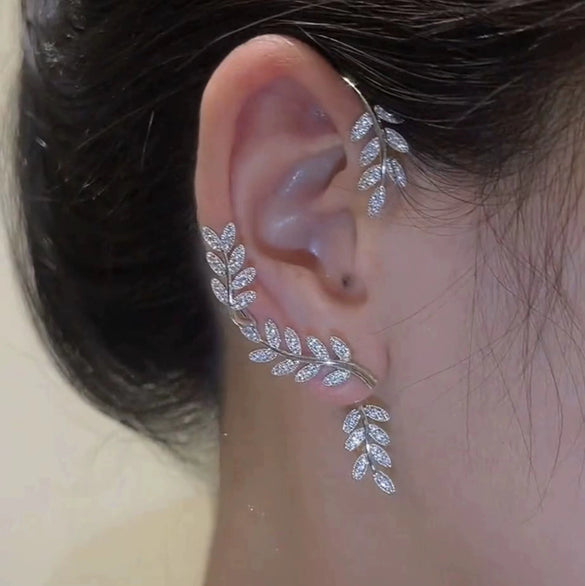 Alloy Jewelry Microinlay Butterfly Women's Ear Clip And Ear Hanging Earrings Without Ear Holes