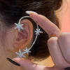 Alloy Jewelry Microinlay Butterfly Women's Ear Clip And Ear Hanging Earrings Without Ear Holes
