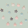 Alloy Jewelry Pendant Bracelet With Cherry Blossom Plants Flowers Style And Totem Pattern And Dripping Oil Design