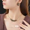 Alloy Jewelry Set For Women With Diamond Love Water Drops And Bells Pattern Medieval Vintage Style