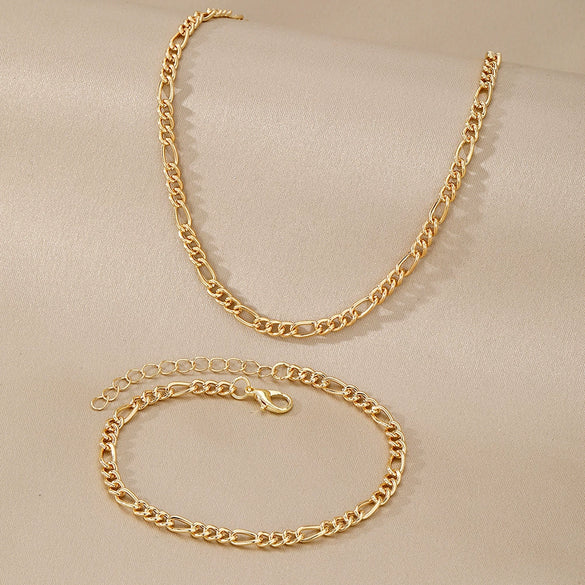 Alloy Jewelry Set Necklace Bracelet With Rhinestone Pendant Love Heart Water Drop Bell Side Chain Electroplating For Ladies