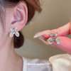 Alloy Jewelry Set With Diamondembedded Oval Design Light Luxury Style For Women