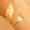 Alloy Jewelry Set With Flower Pattern For Women Electroplated Leaf Earrings Necklace And Bracelet Ring