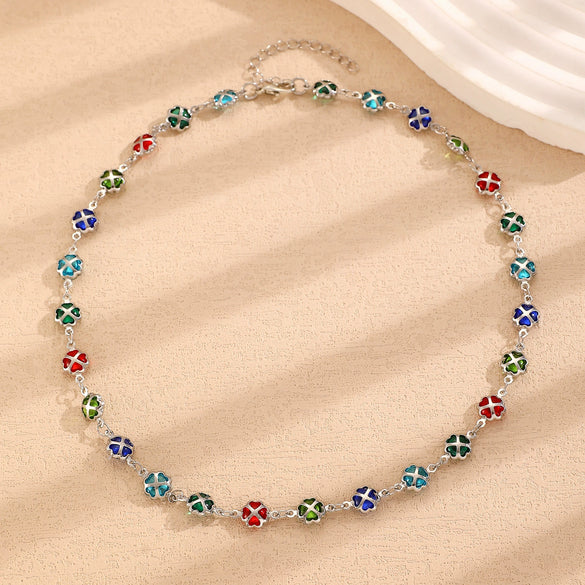 Alloy Jewelry Set With Heart Water Drop Bell Pattern Electroplated For Women Including Necklace Bracelet Earrings