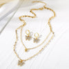 Alloy Jewelry Set With Micro Inlaid Zircon Double Butterfly Love Heart Water Drop Bell Design For Ladies