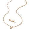 Alloy Jewelry Three Piece Set With Butterfly Dragonfly Insect Pattern Electroplated For Women