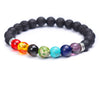 Alloy Jewelry Volcanic Stone Beaded Handmade Geometric Bracelet For Men And Women