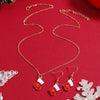 Alloy Jewelry With Cartoon Red Boots Pattern For Women Environmental Protection Treatment Earrings Necklace Set