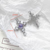 Alloy Jewelry With Cross And Butterfly Pattern Electroplated Diy Handmade Pendant Bracelet Necklace