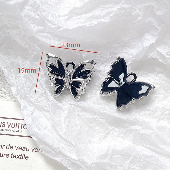 Alloy Jewelry With Cross And Butterfly Pattern Electroplated Diy Handmade Pendant Bracelet Necklace