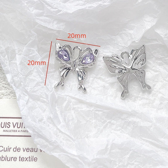 Alloy Jewelry With Cross And Butterfly Pattern Electroplated Diy Handmade Pendant Bracelet Necklace
