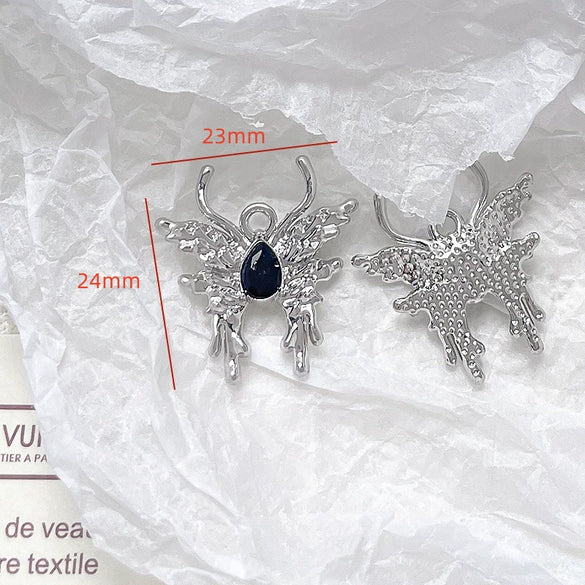 Alloy Jewelry With Cross And Butterfly Pattern Electroplated Diy Handmade Pendant Bracelet Necklace