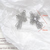 Alloy Jewelry With Cross And Butterfly Pattern Electroplated Diy Handmade Pendant Bracelet Necklace