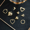 Alloy Jewelry With Heart Shape And K Gold Style Silver Plated And Gold Plated For Pendant Necklace Bracelet And Earring