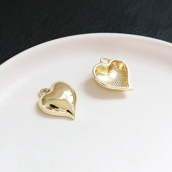 Alloy Jewelry With Heart Shape And K Gold Style Silver Plated And Gold Plated For Pendant Necklace Bracelet And Earring