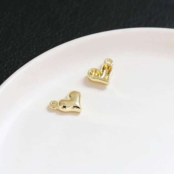 Alloy Jewelry With Heart Shape And K Gold Style Silver Plated And Gold Plated For Pendant Necklace Bracelet And Earring