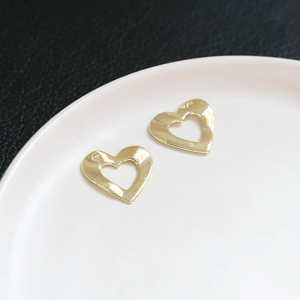 Alloy Jewelry With Heart Shape And K Gold Style Silver Plated And Gold Plated For Pendant Necklace Bracelet And Earring