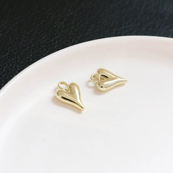 Alloy Jewelry With Heart Shape And K Gold Style Silver Plated And Gold Plated For Pendant Necklace Bracelet And Earring