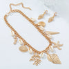 Alloy Jewelry With Marine Life Pattern Electroplated For Women Fashion Including Necklace And Earrings With Starfish Conch Design