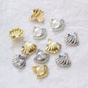Alloy Joker Pearl Love Shell Pendant Diy Handmade Earrings Necklace Accessories With Electroplating And Animal Style