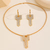 Alloy Key Design Electroplating Women's Necklace Earrings Set