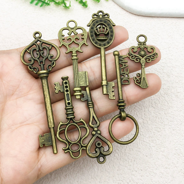 Alloy Key Jewelry Accessories Pendant For Diy Bracelet Necklace Keychain Earrings Electroplated