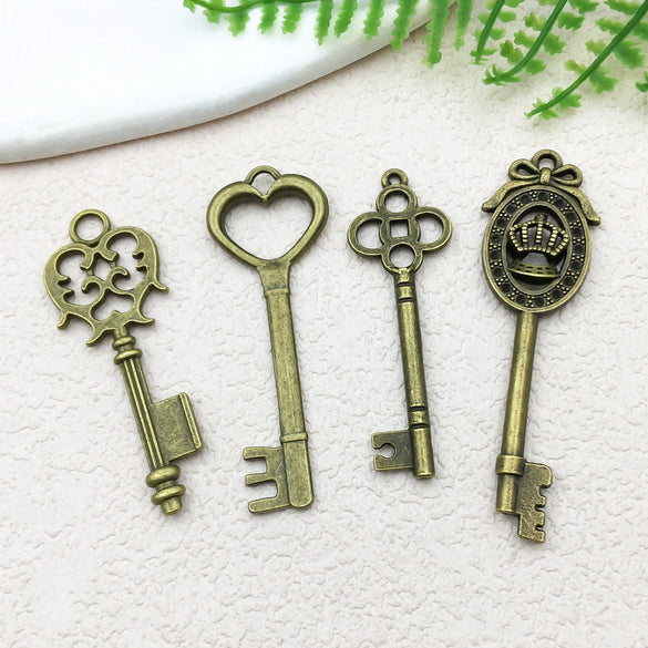 Alloy Key Jewelry Accessories Pendant For Diy Bracelet Necklace Keychain Earrings Electroplated