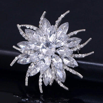 Flower Alloy Plating Women'S Brooches