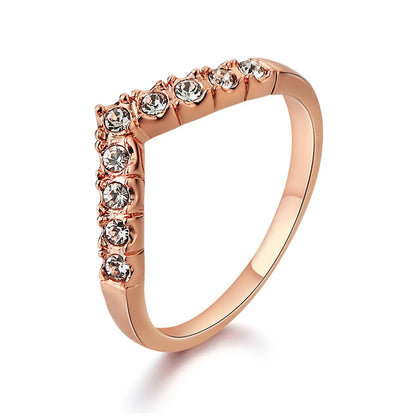 Alloy Korea Geometric Ring  (rose Alloy-5) Nhlj3750-rose Alloy-5