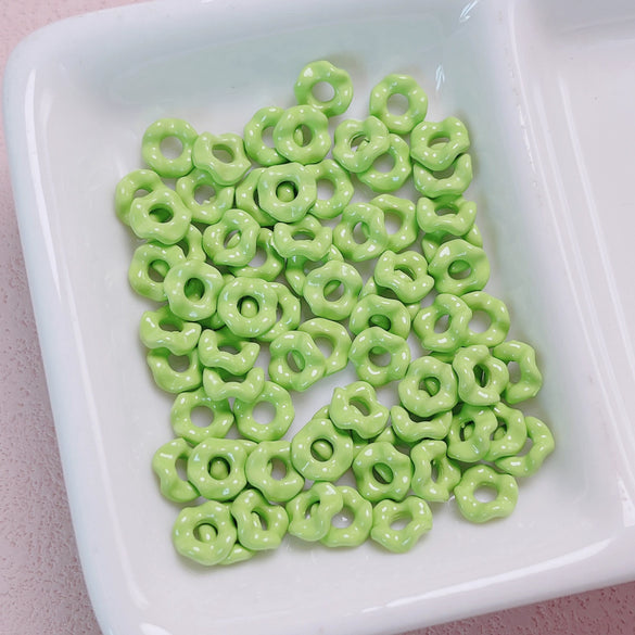 Alloy Lace Wave Stacking Small Beads Baking Paint Diy Mobile Phone Chain Key Chain Jewelry Accessories Materials With Jenga Pattern