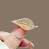 Alloy Leaf Brooch Electroplated Natural Fashionable Simple Pin For Men And Women