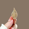 Alloy Leaf Brooch Electroplated Natural Fashionable Simple Pin For Men And Women
