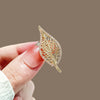 Alloy Leaf Brooch Electroplated Natural Fashionable Simple Pin For Men And Women