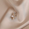 Alloy Leaf Brooch Original Design Electroplated For Women