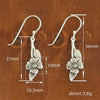 Alloy Leaf Flower Earrings Retro Simple Jewelry