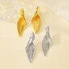 Alloy Leaf Pattern Electroplated Retro Irregular Women's Earrings