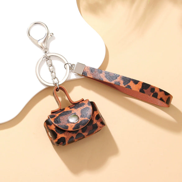 Alloy Leather Coin Purse Dopaminecolored Necklace Sweater Chain Key Chain Accessory