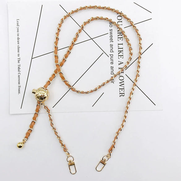 Alloy Leather Crossbody Phone Case Accessories Handmade Handwoven Chain