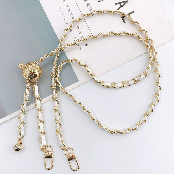 Alloy Leather Crossbody Phone Case Accessories Handmade Handwoven Chain