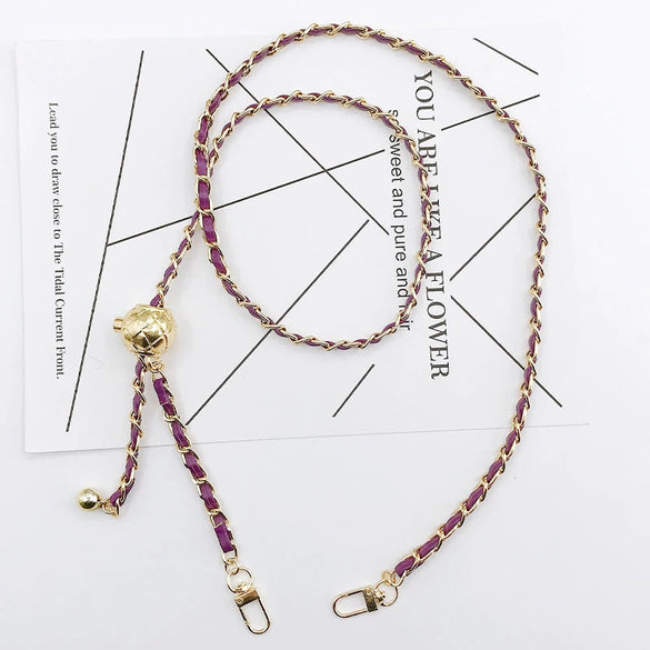 Alloy Leather Crossbody Phone Case Accessories Handmade Handwoven Chain