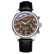Alloy Leather Men's Business Quartz Watch Waterproof With Pin Buckle And Round Dial