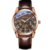 Alloy Leather Men's Business Quartz Watch Waterproof With Pin Buckle And Round Dial