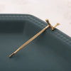 Alloy Letter Bangs Hair Clip Jewelry Gold Inlaid
