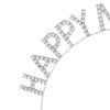 Alloy Letter Rhinestone Hair Hoop Electroplating Unisex Hair Accessories
