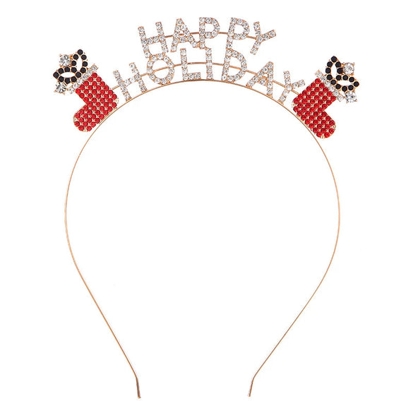 Alloy Letter Style Electroplated Hair Accessories Hairband For Girl Party Christmas Headdress