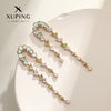 Alloy Light Luxury Water Drop Long Tassel Earrings With Electroplating