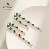 Alloy Light Luxury Water Drop Long Tassel Earrings With Electroplating