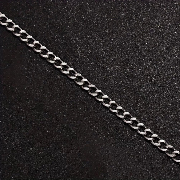 Alloy Link Chain Bracelet Geometric Unisex Jewelry With Electroplated Finish And Unique Stylish Design